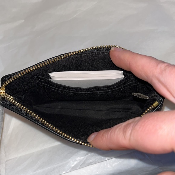 Coach Corner Zip Wristlet Signature Brown Clutch Small Logo Purse NWT - Picture 3 of 7